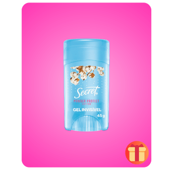 Desodorante em Gel Antitranspirante Secret Protecao de Algodao 45g